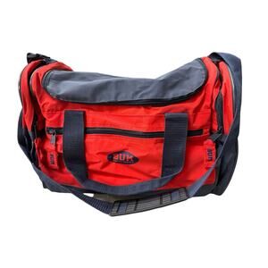 Vintage B.U.M. Equipment Duffle Travel gym bag army olive green BUM